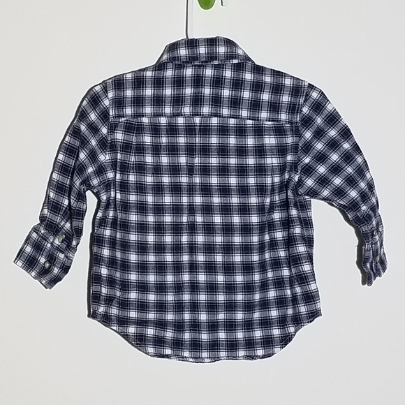 Gap Plaid Button Down Polo Shirt 12-18m - Picture 2 of 4